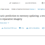 Lire la suite à propos de l’article From traumatic prediction to memory updating: a testable model of functionally relevant mismatch in reparative imagery
